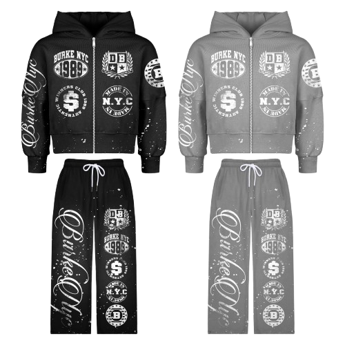 Burke Paint Splatter Sweatsuit - Artistic Street Style Set