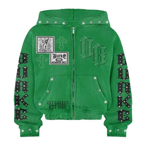 DB rhinestone Zipup - Premium Graphic Streetwear