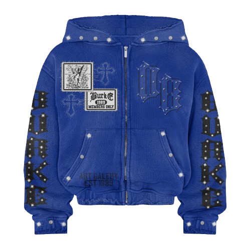 DB rhinestone Zipup - Premium Graphic Streetwear