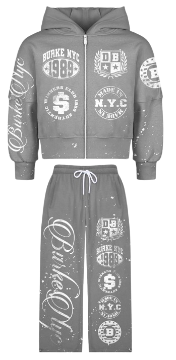 Burke Paint Splatter Sweatsuit - Artistic Street Style Set