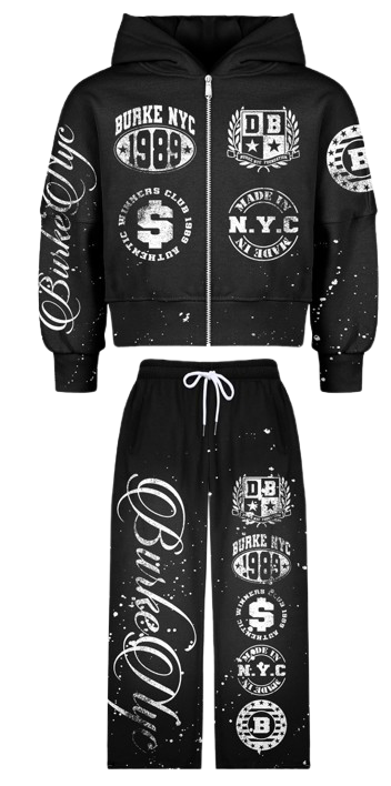 Burke Paint Splatter Sweatsuit - Artistic Street Style Set
